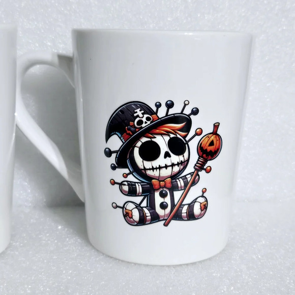 Pair of Halloween cute voodoo dolls coffee mug / tea mug - New. - Picture 4 of 5